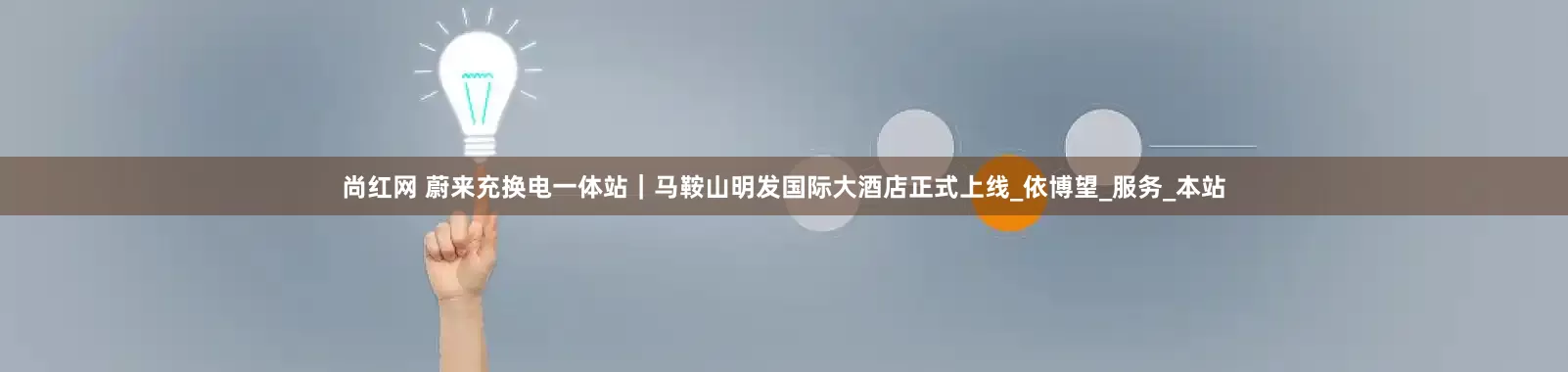 尚红网 蔚来充换电一体站|马鞍山明发国际大酒店正式上线_依博望_服务_本站